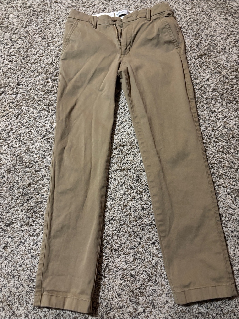 Abercrombie & Fitch Boys Tan Khaki Straight Pants